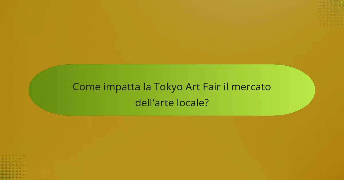 Come impatta la Tokyo Art Fair il mercato dell'arte locale?