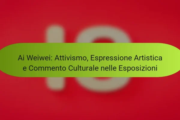 Ai Weiwei: Attivismo, Espressione Artistica e Commento Culturale nelle Esposizioni
