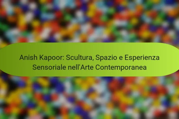 Anish Kapoor: Scultura, Spazio e Esperienza Sensoriale nell’Arte Contemporanea