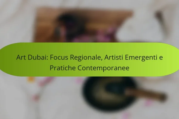 Art Dubai: Focus Regionale, Artisti Emergenti e Pratiche Contemporanee