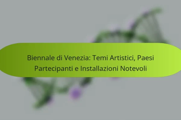Biennale di Venezia: Temi Artistici, Paesi Partecipanti e Installazioni Notevoli