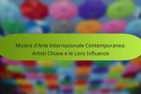 Mostre d’Arte Internazionale Contemporanea: Artisti Chiave e le Loro Influenze